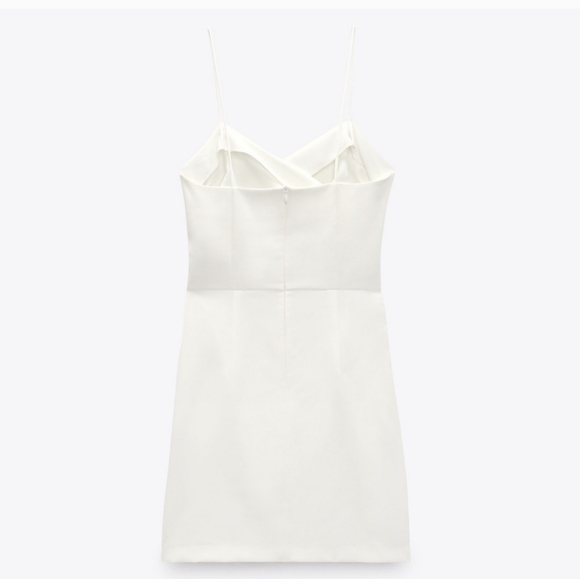 NWT Zara Draped Cut-Out Front Mini Dress, Size XS - Picture 6 of 11
